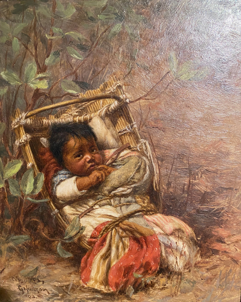 Grace Hudson, Basket Baby, 1903, oil on board Gift of Helen Nicolaisen