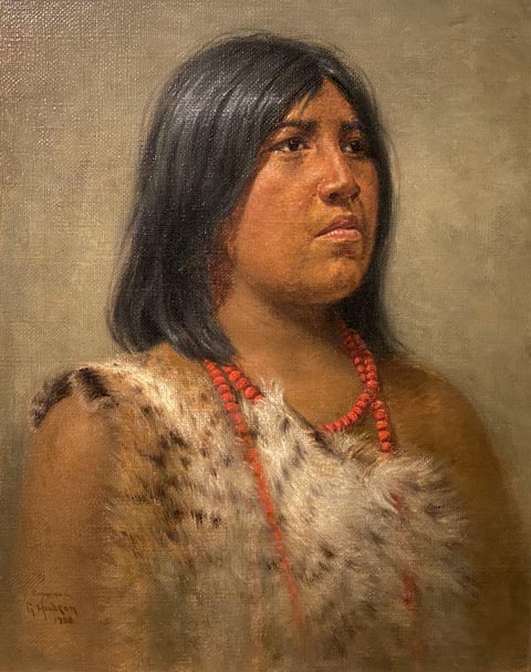 Grace Hudson,Da-No Ke-Ya (Of the Mountain People), 1903 oil on canvas, Gift of the Palm Springs Art Museum