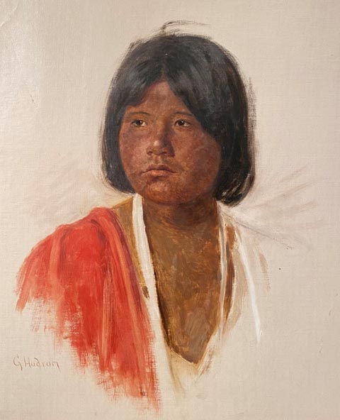 Grace Hudson, Indian Girl, no date, oil on canvas Gift of the Palm Springs Art Museum