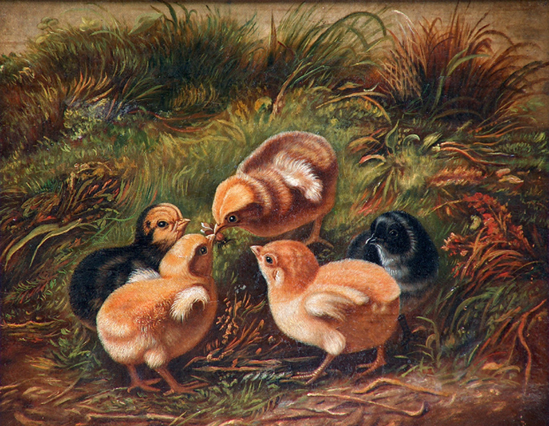 (after) Arthur Fitzwilliam Tait, Group of Chicks, 1864
