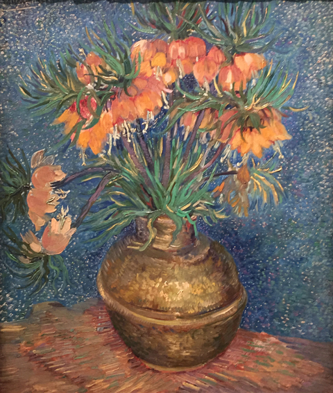 Imperial Fritillaries in a Copper Vase, 1887,  Vincent Van Gogh, Musee d'Orsay, Paris 
