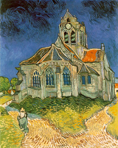 L'eglise d'Auvers-sur-Ollise (view from the Chevet) 1890, Vincent Van Gogh, Musee d'Orsay, Paris