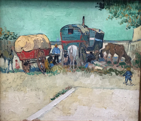 Les Roulottes Campment de Bohemiens aux environs d'Arles, 1888, Vincent Van Gogh, Musee d'Orsay, Paris