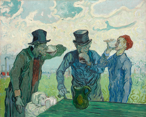 The Drinkers, Saint-Remy 1890, Vincent Van Gogh Art Institute of Chicago