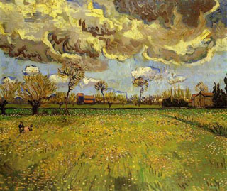 Vincent Van Gogh Landscape Under a Stormy Sky