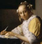 Johannes Vermeer A Lady Writing Thumbnail