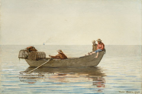 Winslow Homer, Three Boys in a Dory with Lobster Pots, 1873 The Nelson-Atkins Museum of Art, Kansas City, MO 