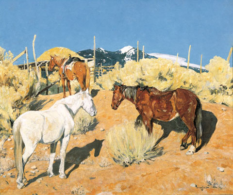 Walter Ufer, Waiting for the Gate to Open, 1935 Taos Art Museum at Fechin House, Taos, NM