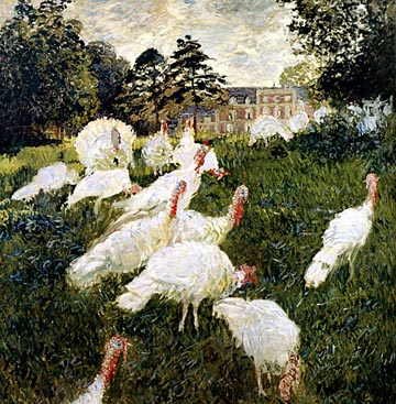 The Turkeys at the Chateau de Rottembourg Montgeron Claude Monet