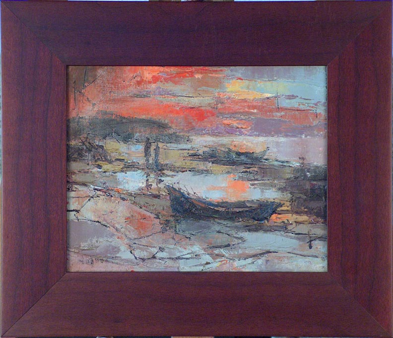 Joshua Meador Flaming Sunsent with Frame