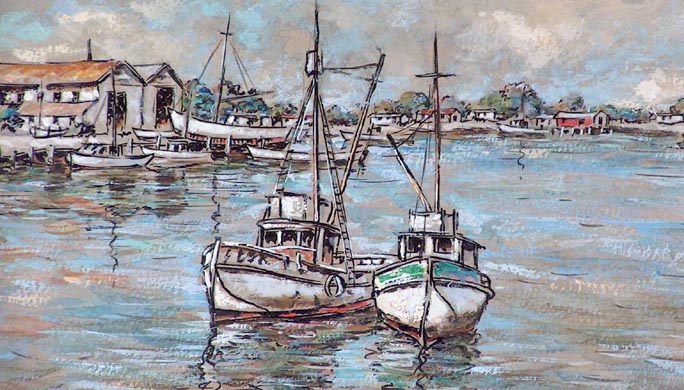 Stephen Seymour Thomas Sach's Cove Woods Hole Massachusetts 1956 closeup