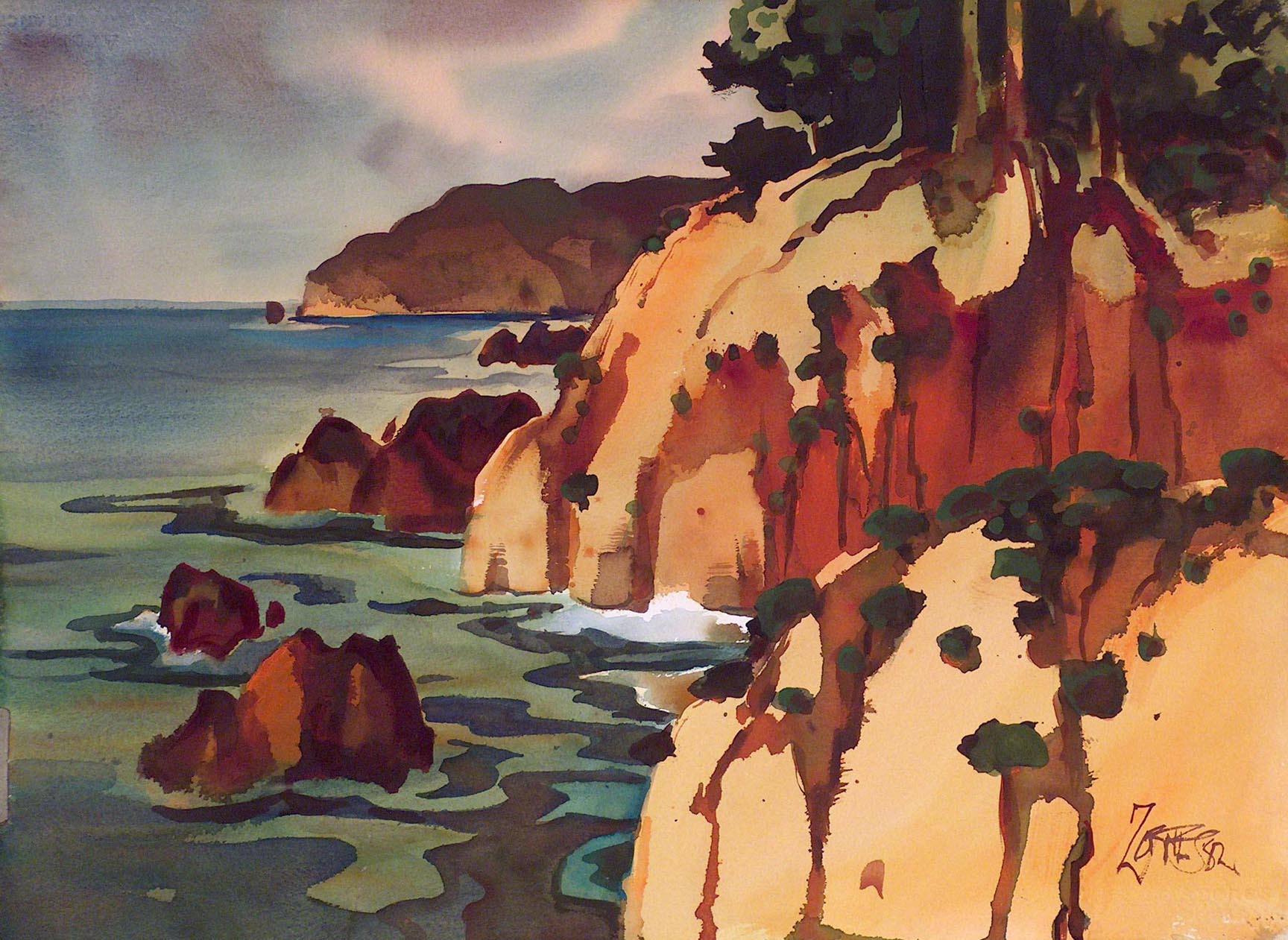 Milford Zornes Mismaloya Beach 24