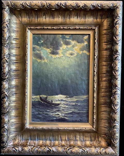 Richard Dey de Ribcowsky, Fishing Dory nocturne 6 x 9
