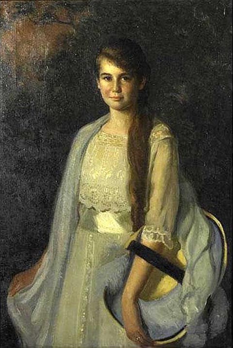 Arthur Merton Hazard, Woman with a Leghorn Hat