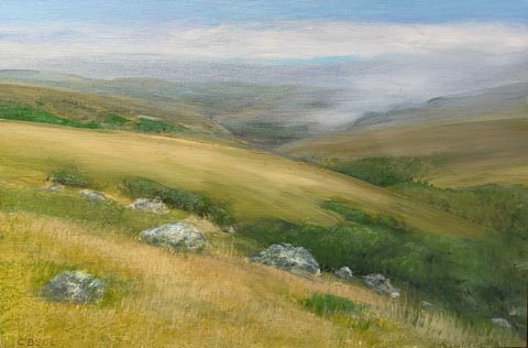Charles Beck, Coastal Hills, Brush, Fog Studio 30, 3595 Joy Road Occidental, ChasBeck@Sonic.net / 707-874-1678 