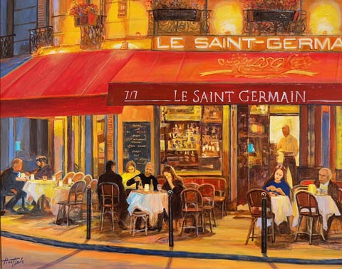 Debra Haeffele, Bistro le Saint Germain Studio 146, 2250 Nectarine Drive Santa Rosa, Deborah.Haeffele@OilArtist.com / 408-393-4484