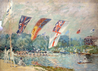 bequethed by Gustave Caillebotte Alfed Sisley 1839-1899,  The Regatta at Molesey 1874 Musee d'Orsay