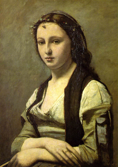 Camille Corot, Woman with a Pearl c1869 Musée du Louvre, Paris 
