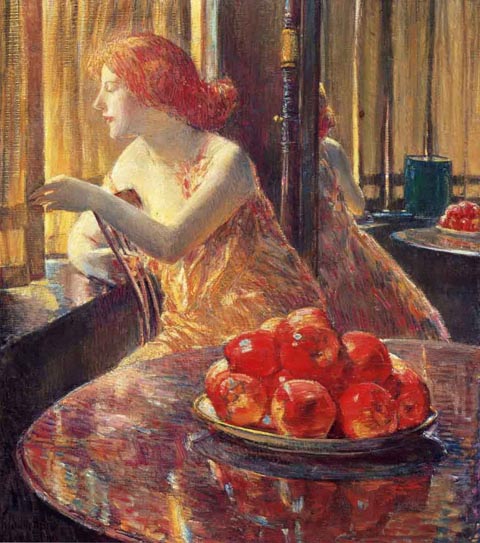 Childe Hassam, Reflections aka Kitty Hughes David Owsley Museum of Art Ball State University, Muncie, IN