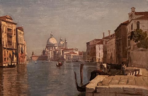 Jean-Baptiste-Camille Corot, View of Campo della Carita toward the Dome of the Salute, 1834, Gallery 19c, Westlake, Texas (near Fort Worth)