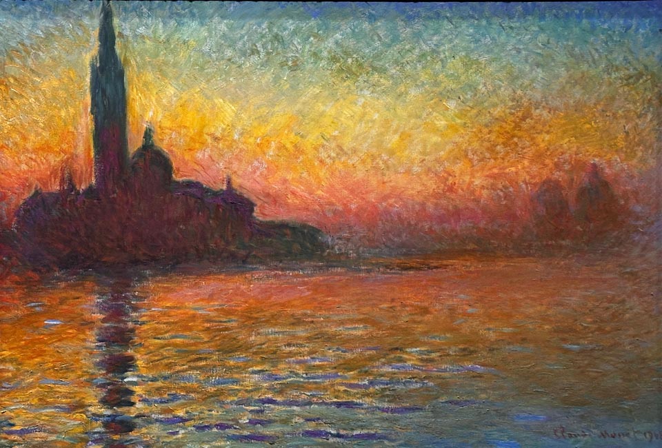 Claude Monet, San Giorgio Maggiore at Dusk, 1908 Amgueddfa Cymru Museum, Wales