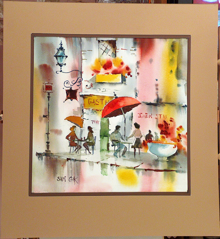Sam Cook Sidewalk Cafe with current mat