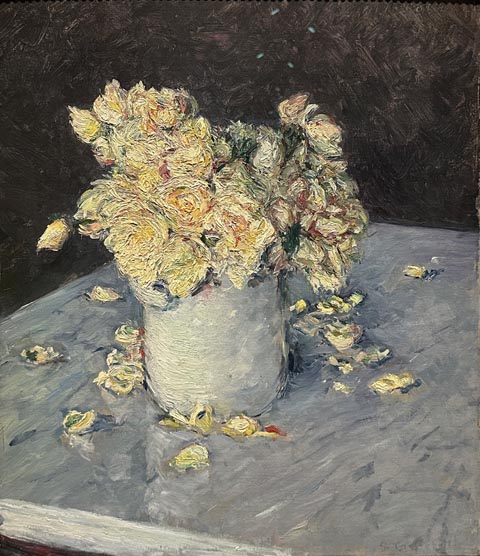Gustave Caillebotte 1848-1894 Yellow Roses in a Vase, Dallas Museum of Art
