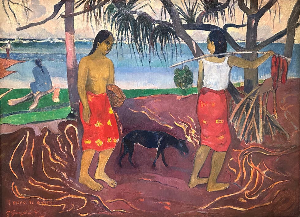 Paul Gauguin 1848-1903, I Raro te Oviri (Under the Pandanus) 1891, Dallas Museum of Art