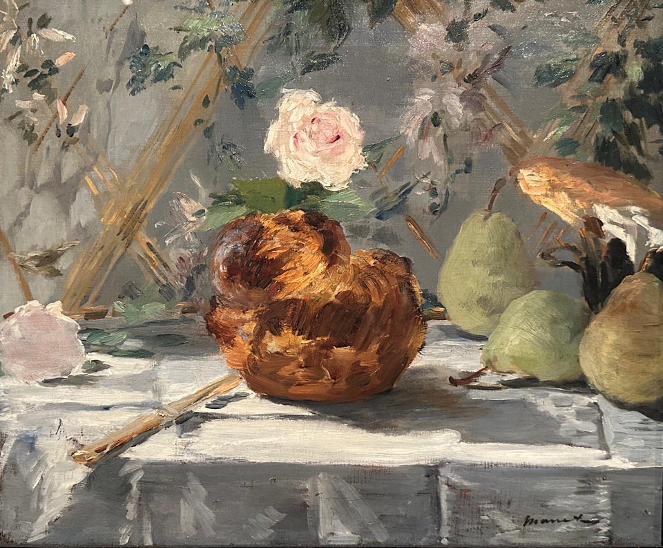Edouarde Manet 1832-1883, Brioche with Pears 1876, Dallas Museum of Art