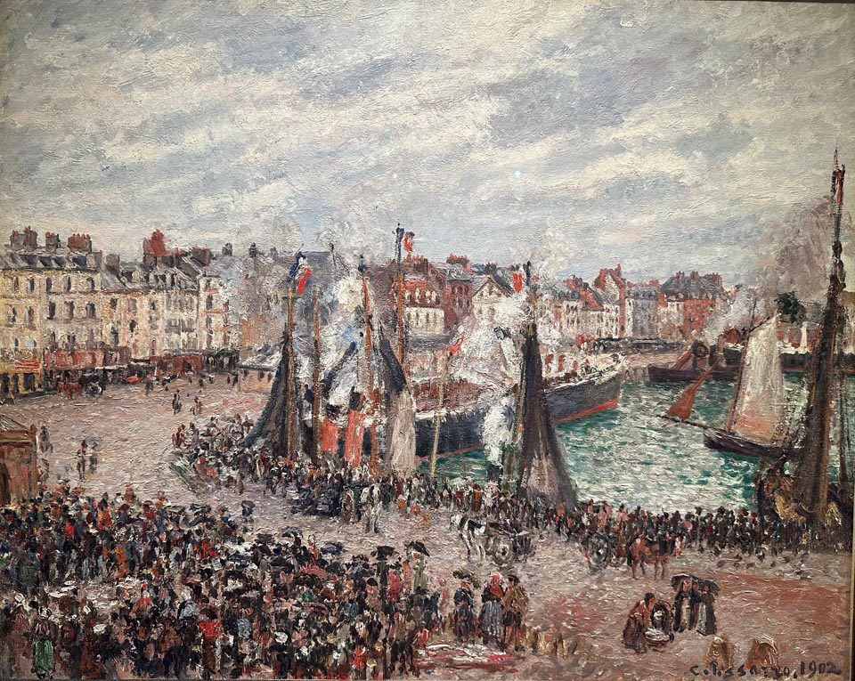 Camille Pissarro 1830-1903, The Fish Market, Dieppe; Grey Weather, Morning 1902, Dallas Museum of Art