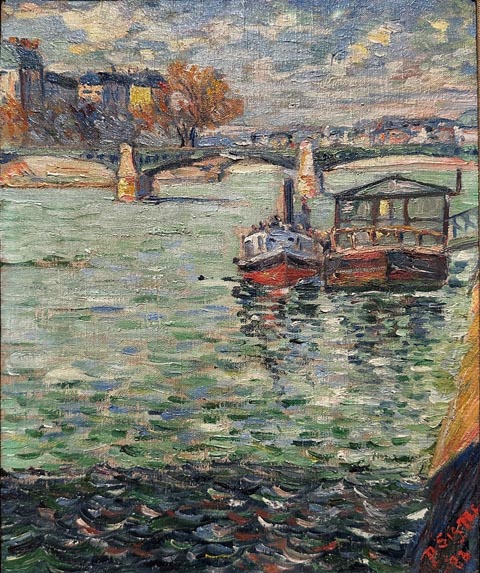 Paul Signac 1863-1935, The Seine River in Paris 1883 Dallas Museum of Art