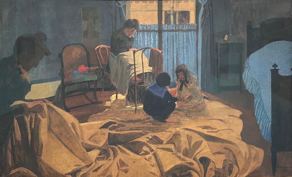 Félix Vallotton 1865-1925, The Laundress, Blue Room 1900, Dallas Museum of Art