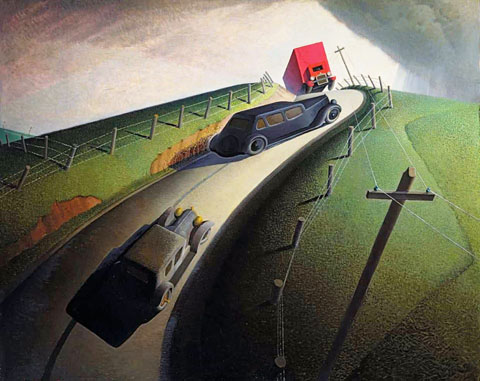  Grant Wood, Death on Ridge Road, 1935 Williams College Museum of Art, Williamstown, MA 