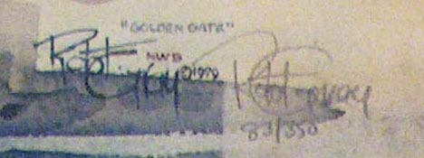 Robert Gray Golden Gate Print Signature