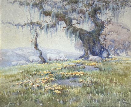 Grace Allison Griffith, Sheep Grazing Sonoma 1924