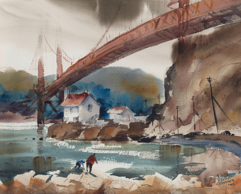Harold Gretzner, Golden Gate North Tower, Lime Point, Private Collection 