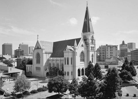 St. Francis de Sales, Oakland, destroyed in the Loma Prieta Earthquake of 1989.