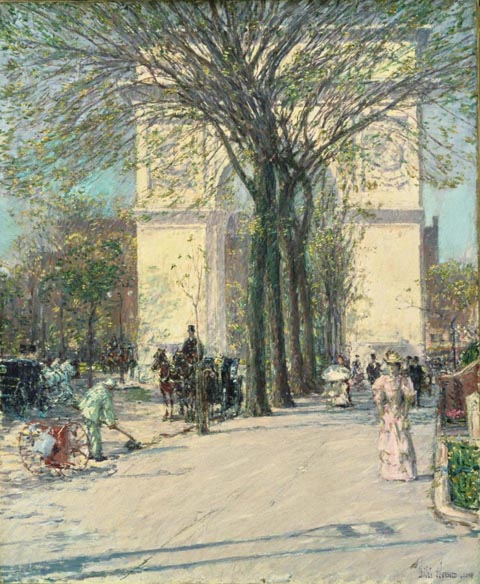 Childe Hassam, Washington Arch, Spring c1893 Phillips Collection, Washington, D.C. 