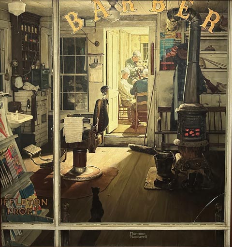 Norman Rockwell, Shuffleton's Barbarshop 1950
