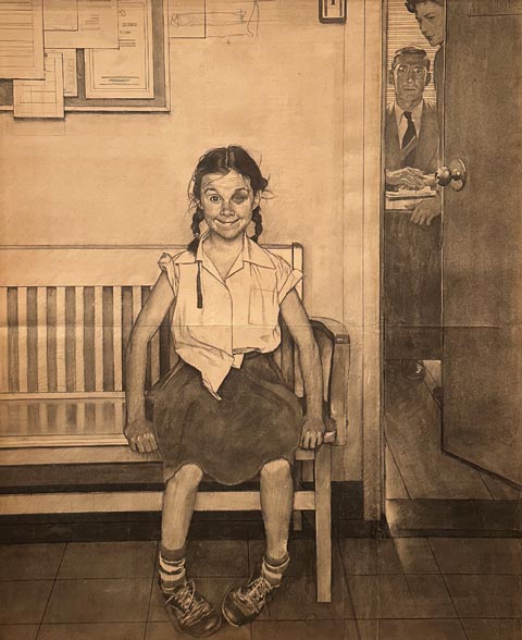 Norman Rockwell, Study for The Shinner 1953 