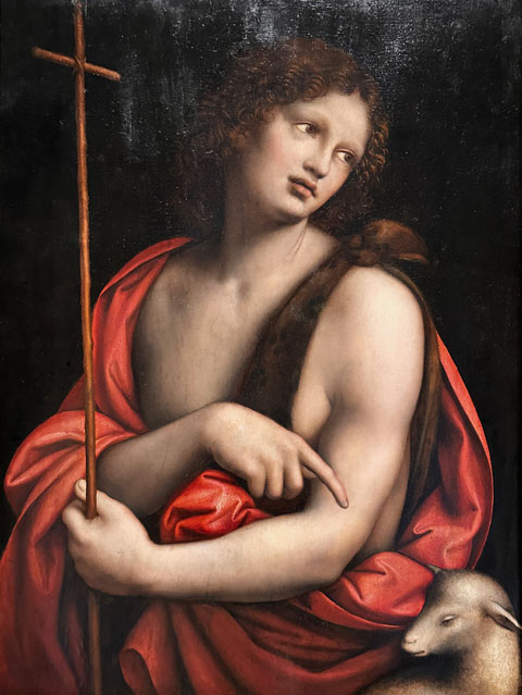 Giovanni Pietro Rizzoli (called Giampietrino) c1495-1553, Italian Saint John the Baptist, 1530 Museo de Arte de Ponce, Puerto Rico 