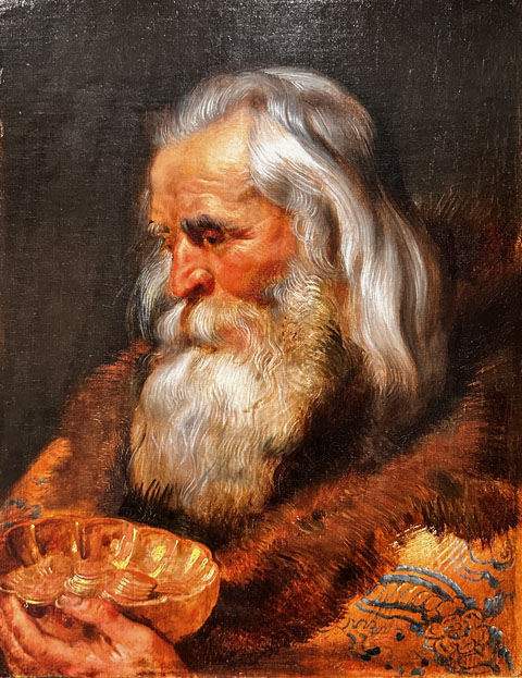 Peter Paul Ruebens 1577-1640, Flemish Head of the Oldest of the Three Kings 1620 Museo de Arte de Ponce, Puerto Rico
