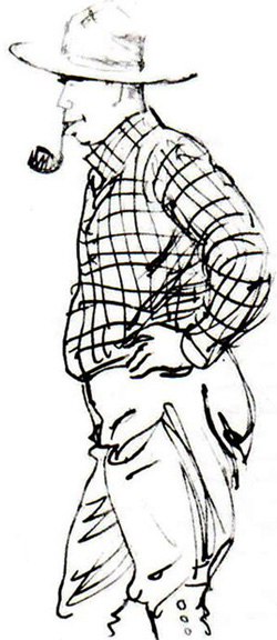 Sketch of Jimmy Swinnerton by his friend, Maynard Dixon