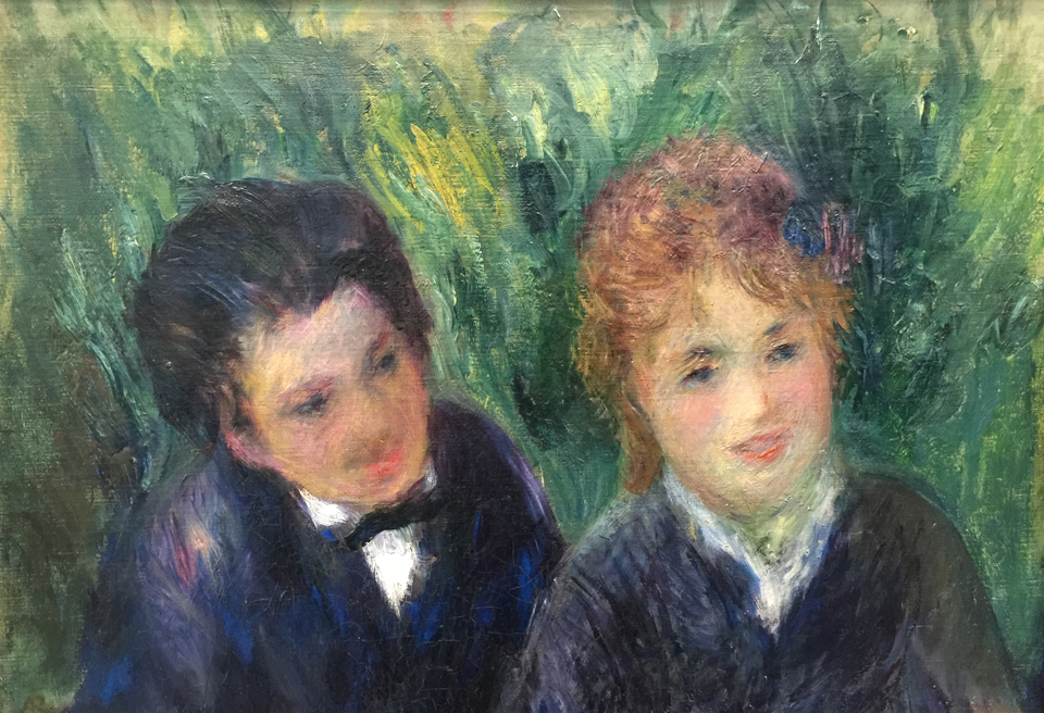 Pierre Auguste Renoir, Portrait of a young man and a girl, 1876, oil on canvas, Musee Orangerie