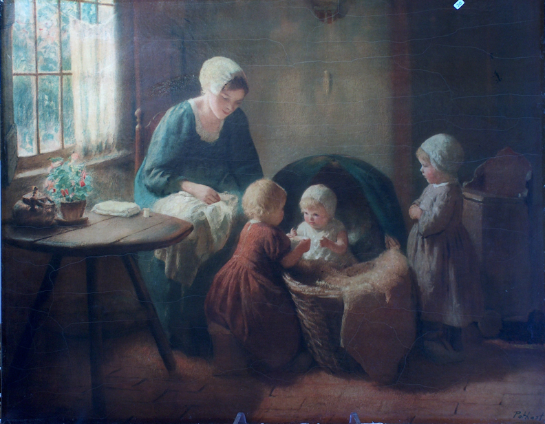 Printbin Bernard Pothast Woman and Children by a Window