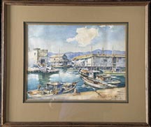 Davis Francis Schwartz, Fishing Boats Dockside