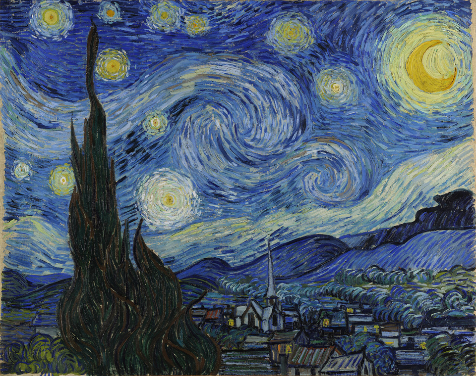 Vincent Van Gogh, Starry Night 1889, The Museum of Modern Art, New York, NY
