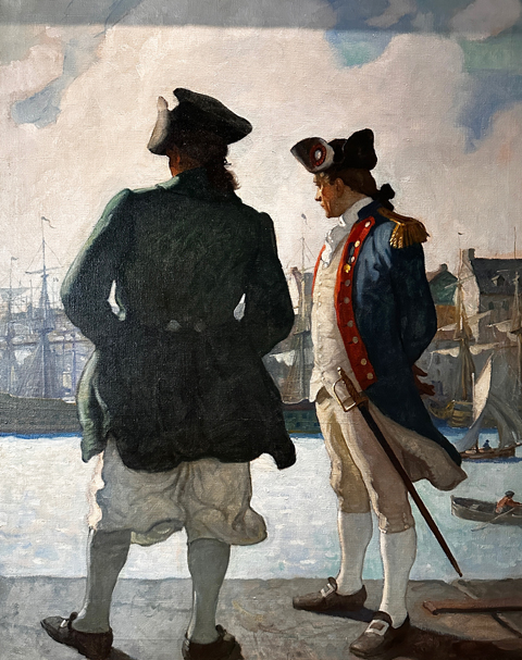 N.C. Wyeth, On the Sea Wall with John Paul Jones, 1928