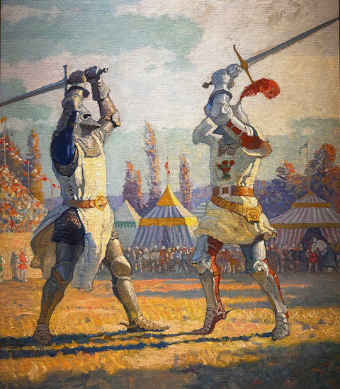 N.C. Wyeth, Sir Nigel Sustains England's Honor, 1922