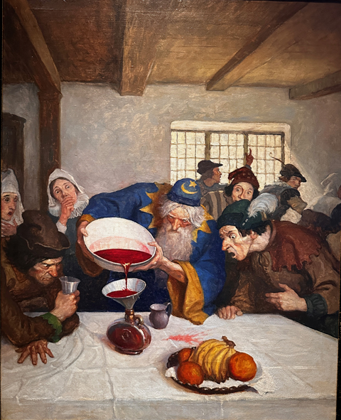 N.C. Wyeth, "The Astrologer emptied the whole of the bowl into the bottle," 1916.
